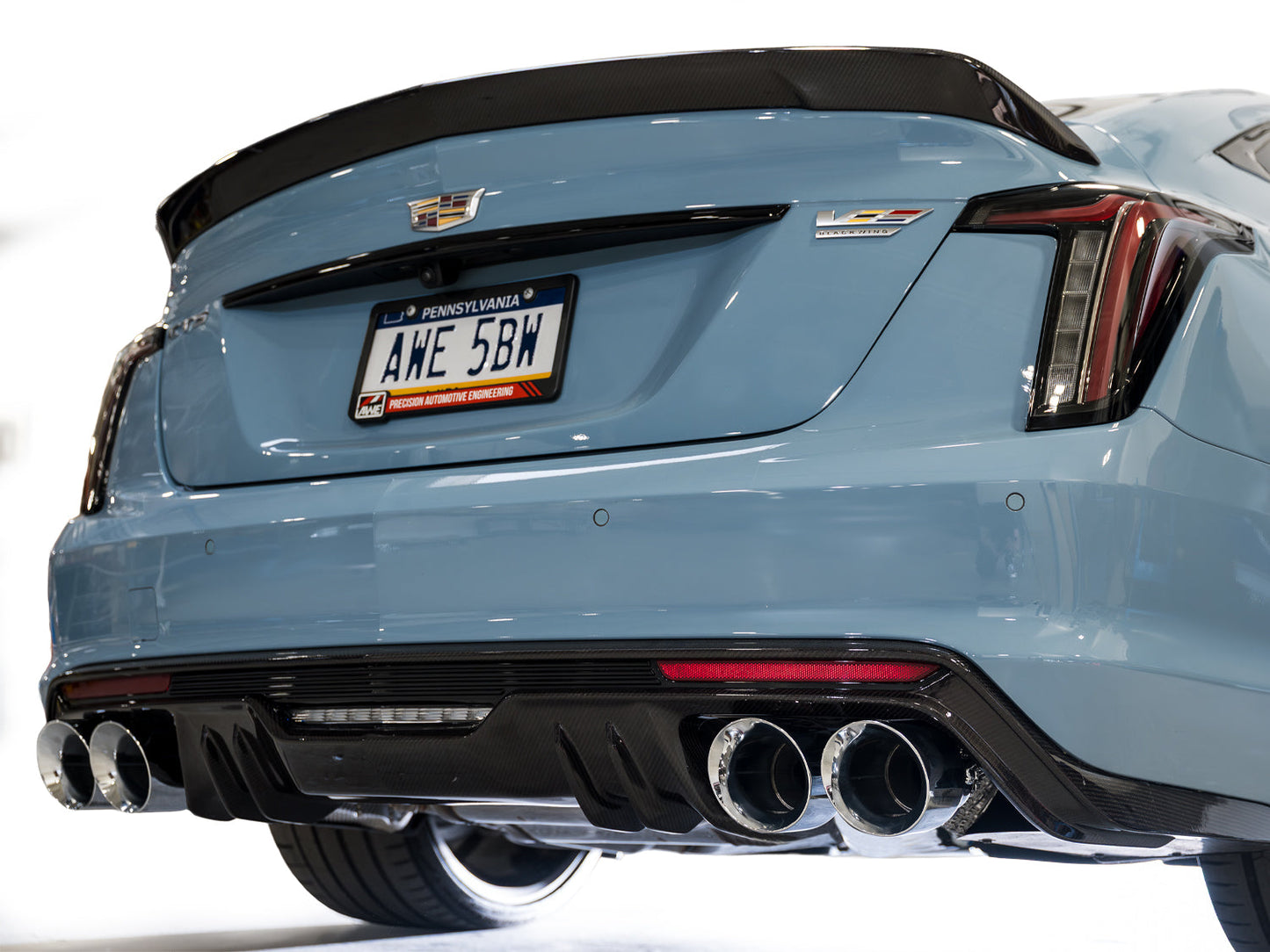 AWE 3025-42562 SwitchPath Exhaust Chrome Silver Tips For Cadillac CT5-V (22-26)