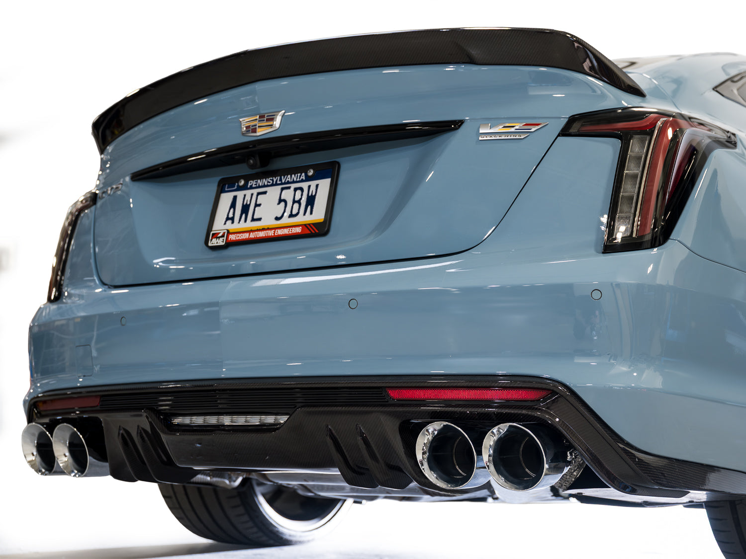 AWE 3025-42562 SwitchPath Exhaust Chrome Silver Tips For Cadillac CT5-V (22-26)