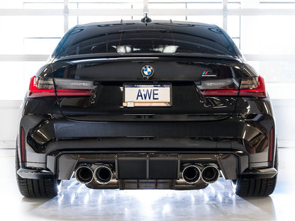 AWE Tuning SwitchPath Catback Exhaust for BMW G8X M3/M4 - Diamond Black Tips (3025-43480)
