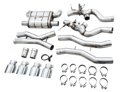 AWE Tuning SwitchPath Catback Exhaust for BMW G8X M3/M4 - Diamond Black Tips (3025-43480)