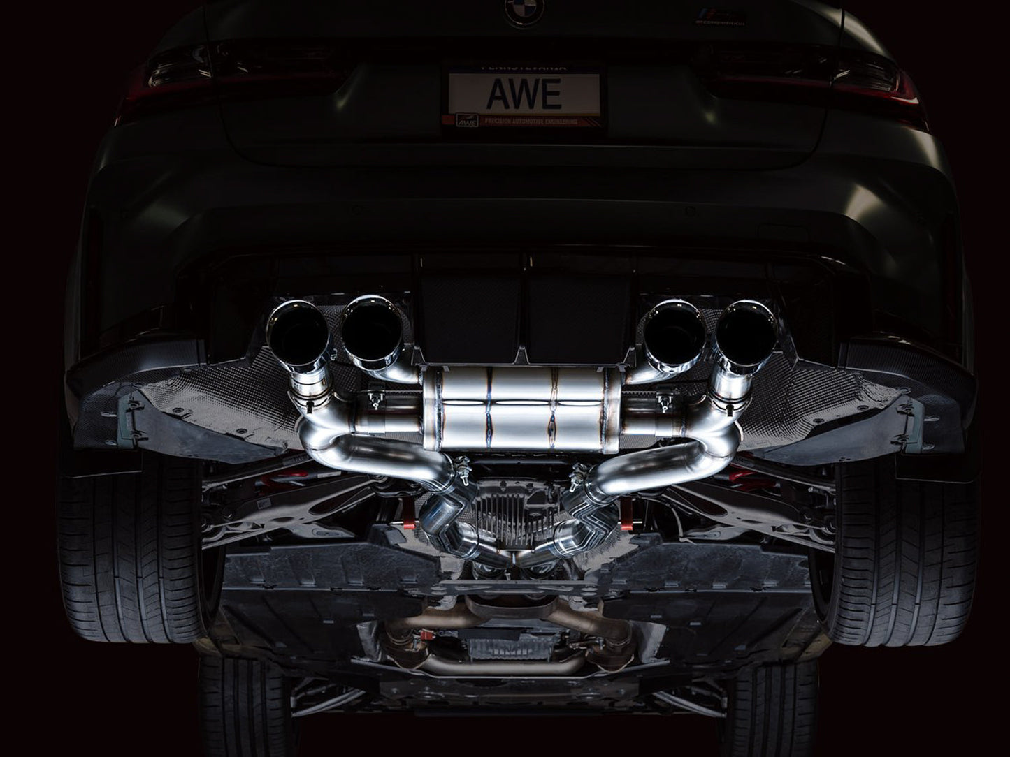 AWE Tuning SwitchPath Catback Exhaust for BMW G8X M3/M4 - Diamond Black Tips (3025-43480)