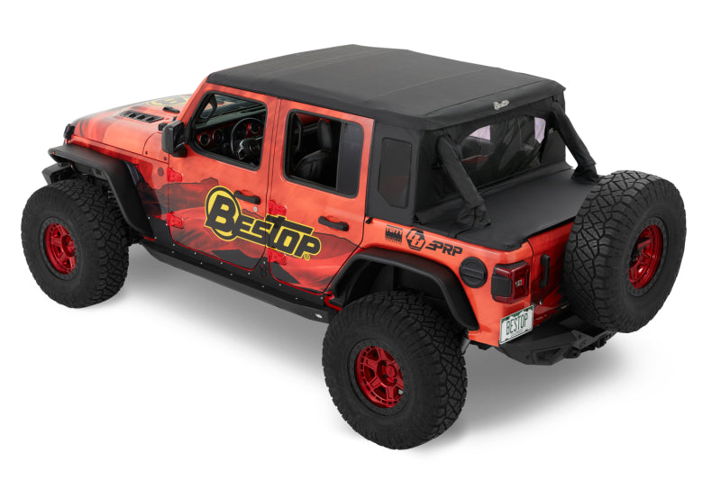 Bestop 80100-35 TrekTop HalfTop Accessory Black Diamond for 18-23 Jeep JL 4DR