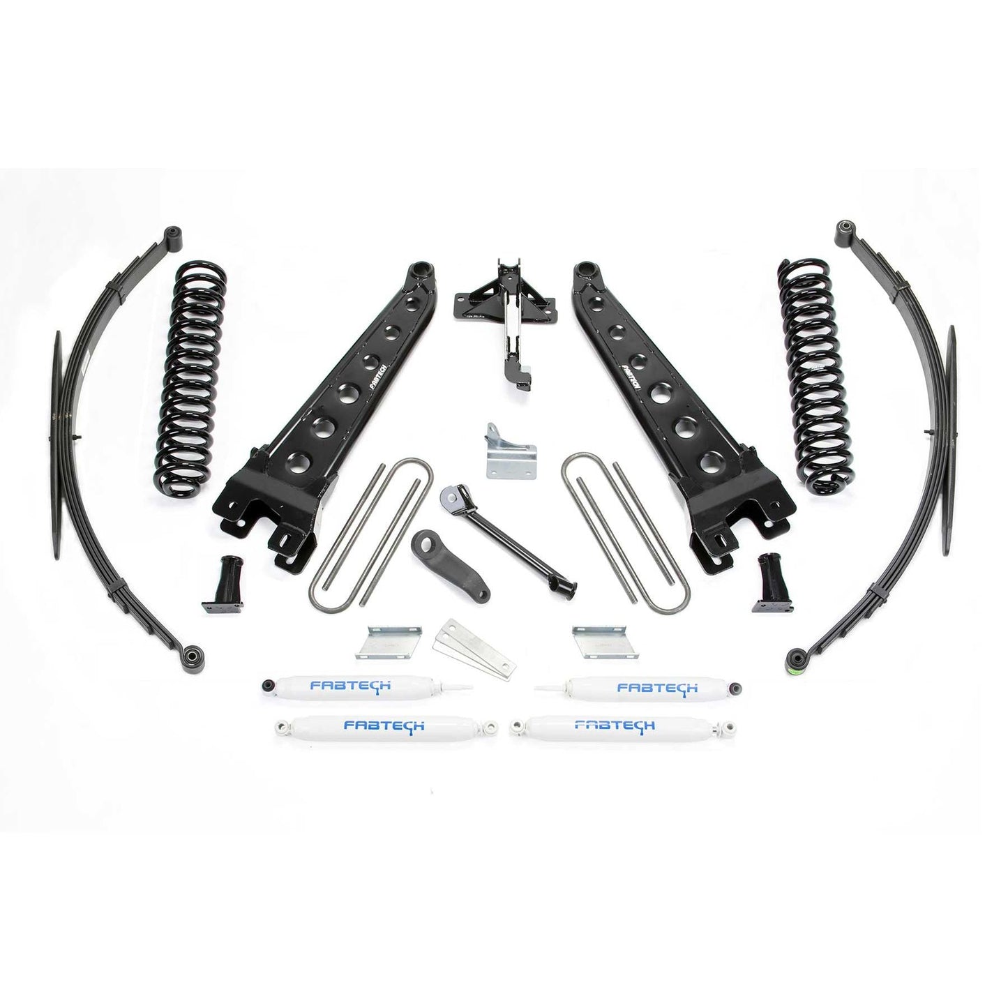 Fabtech 8" Radius Arm System w/ Coils & Rear Leaf Springs & Performance Shocks | Ford F250/350 4WD (08-16) (K2128)