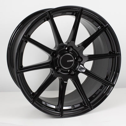 (set of 4) Enkei TS10 Black | 18x9.5" +45mm | 5x100mm Wheels