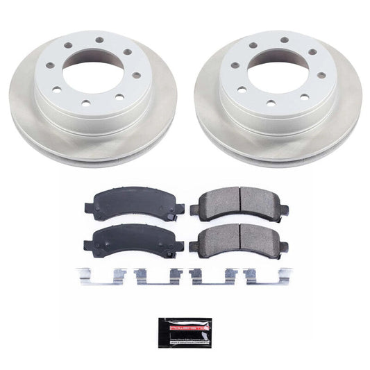 PowerStop 07-20 GMC Savana 3500 Rear Semi-Coated Rotor Kit (SC2039)