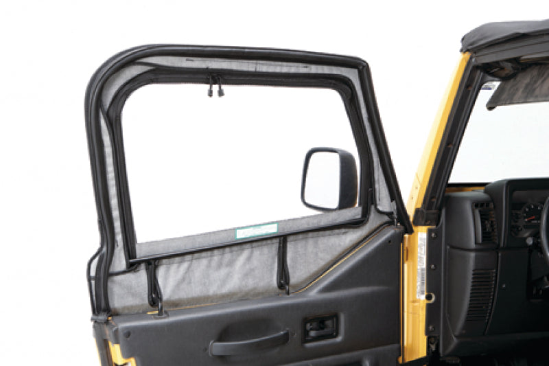 Bestop 97-06 Jeep Wrangler TJ Fabric Door Skins | Black Diamond (53121-35)
