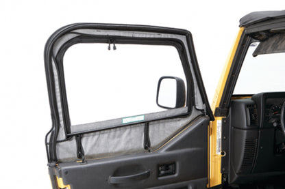 Bestop 97-06 Jeep Wrangler TJ Fabric Door Skins | Black Diamond (53121-35)