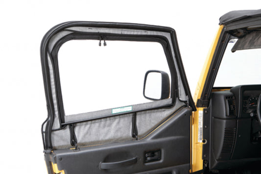 Bestop 97-06 Jeep Wrangler TJ Fabric Door Skins | Black Diamond (53121-35)