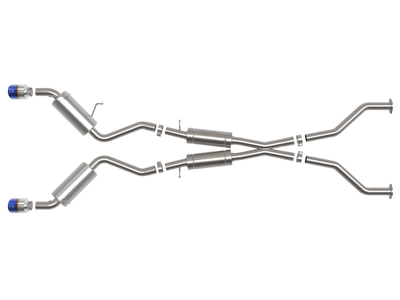 aFe Takeda Blue Flame Tip Cat-Back Exhaust System | Nissan 370Z (09-20) (49-36139-L)