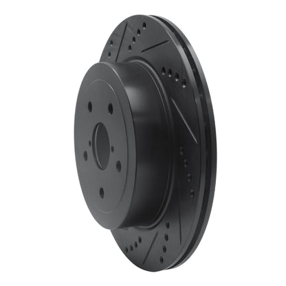 R1 Drilled & Slotted Rear Left Rotor | Subaru Impreza (00-14) (ECB-13017L)