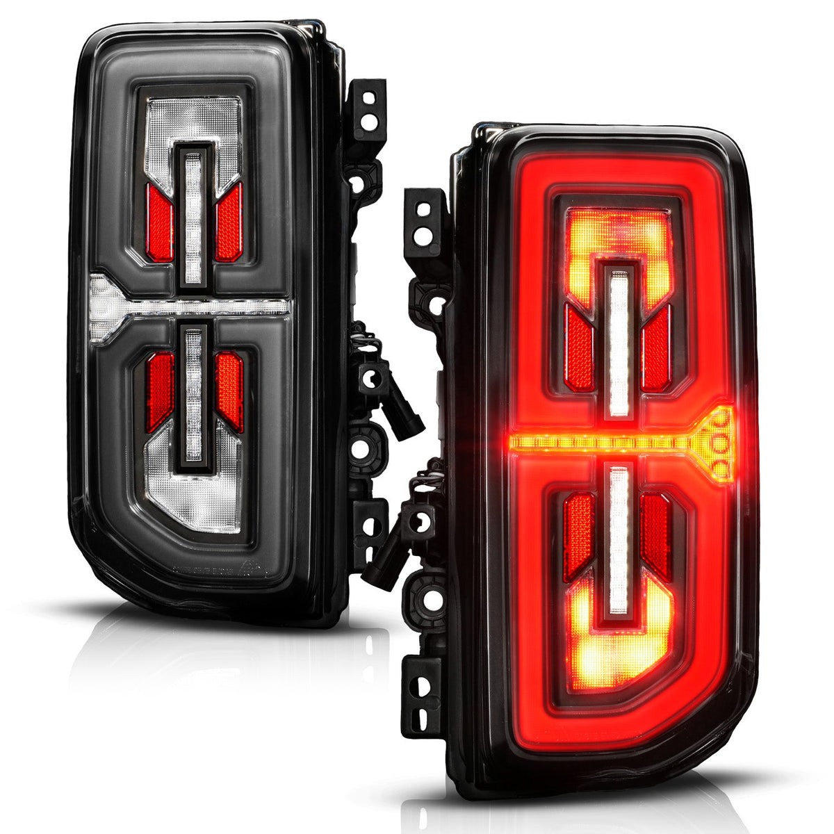 ANZO 21-25 Ford Bronco Full LED Tail Lights SeqSig Black (311490X)