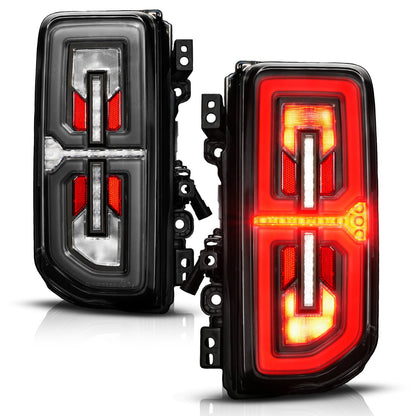 ANZO 21-25 Ford Bronco Full LED Tail Lights SeqSig Black (311490X)