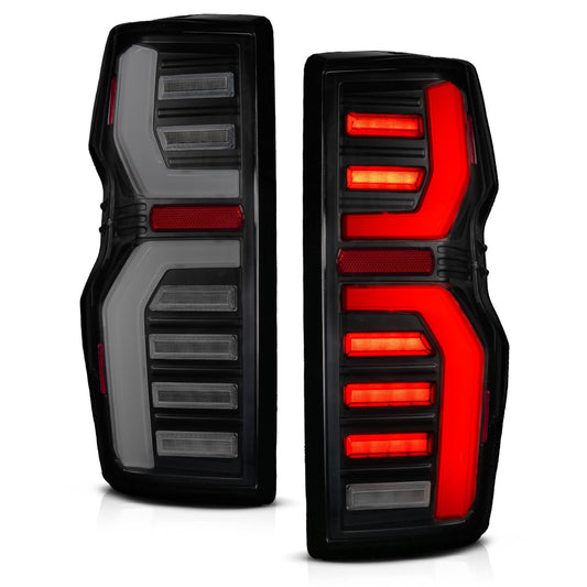 ANZO 23-25 Chevy Colorado Full LED Tail Lights Ignition Initiation/SeqSig Black (311491X)