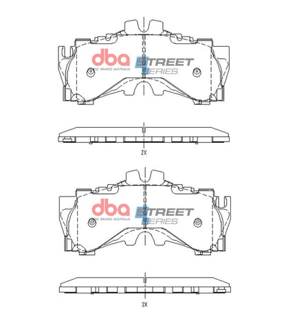 DBA Street Series Front Brake Pads | Lexus LC500 (17+) (DB15150SS)