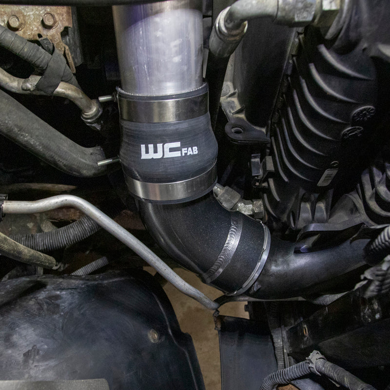 Wehrli 06-10 GM LBZ/LMM Duramax Passenger Side Intercooler Outlet Elbow Kit - Gloss Black