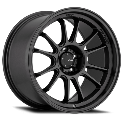(set of 4) Konig Hypergram Matte Black | 19x8.5" +38mm | 5x114.3mm Wheel