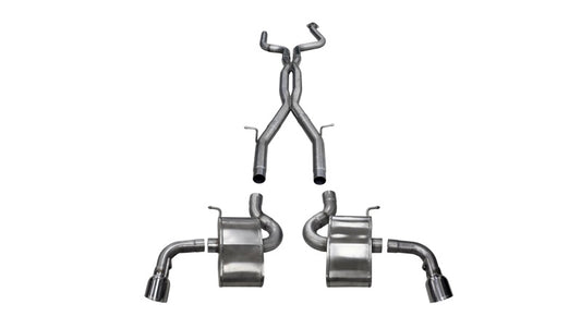 Corsa 2.75in Xtreme+ Dual Rear Exit Cat-Back Exhaust w/ Single 4.5in Polis Tips | Chevy Camaro SS (16-18) (14773)