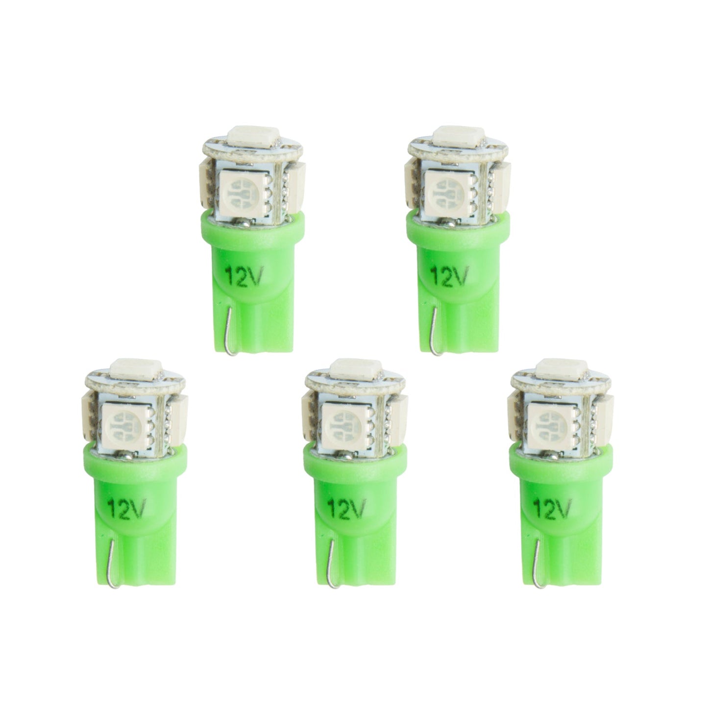 AutoMeter Green LED Replacement Bulb T3 Wedge - (Pack of 5) (3285-K)