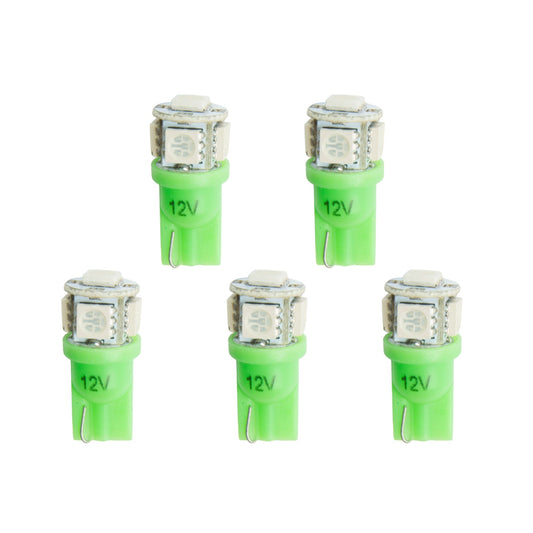 AutoMeter Green LED Replacement Bulb T3 Wedge - (Pack of 5) (3285-K)