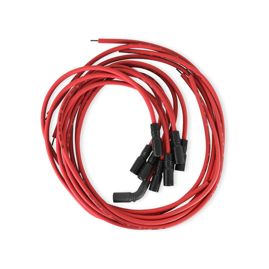 MSD 32129 Super Conductor Spark Plug Wire Set, Red, Straight Boots