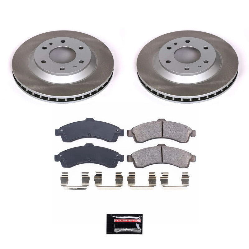 PowerStop 02-04 Oldsmobile Bravada Front Semi-Coated Rotor Kit (SC2057)