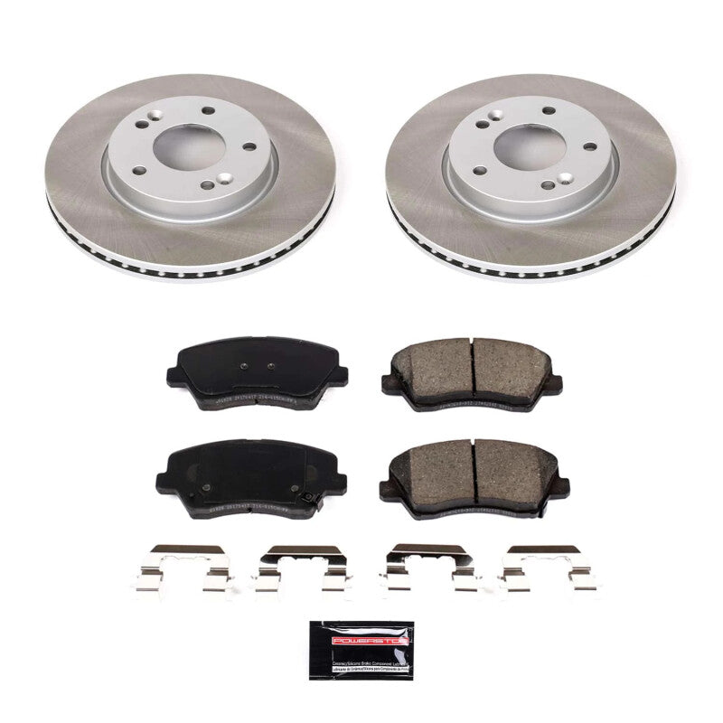 PowerStop 17-18 Kia Forte5 Front Semi-Coated Rotor Kit (SC7672)
