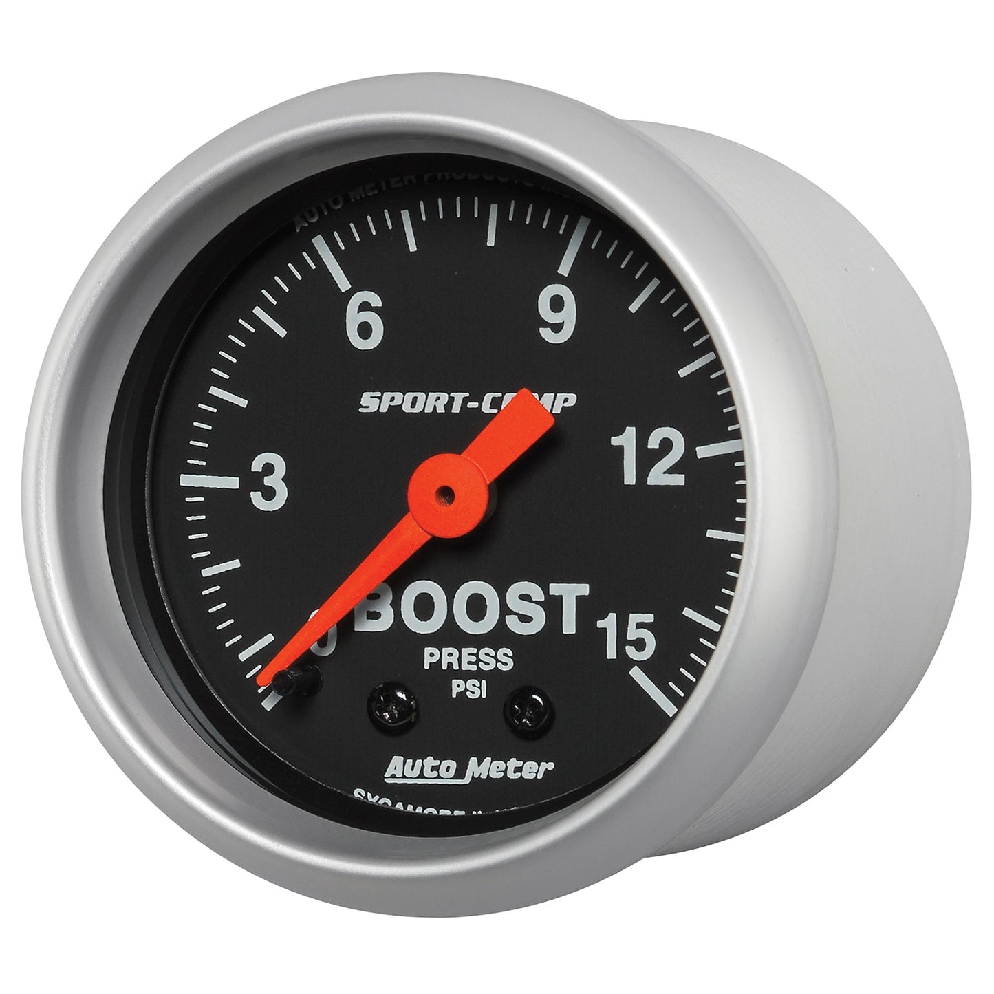 AutoMeter 2-1/16in 0-15 PSI Mechanical Sport-Comp Boost Pressure Gauge (3302)