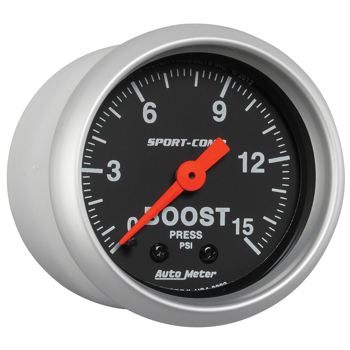AutoMeter 2-1/16in 0-15 PSI Mechanical Sport-Comp Boost Pressure Gauge (3302)