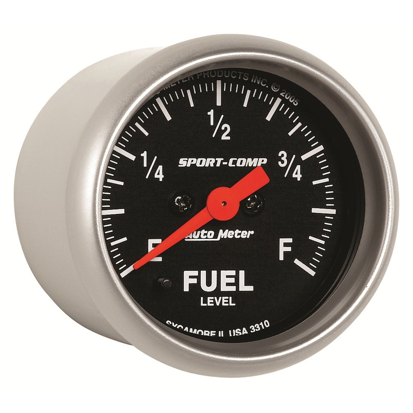 AutoMeter Sport Comp 52mm Full Sweep Electronic Fuel Level Programmable Empty-Full Range Gauge (3310)