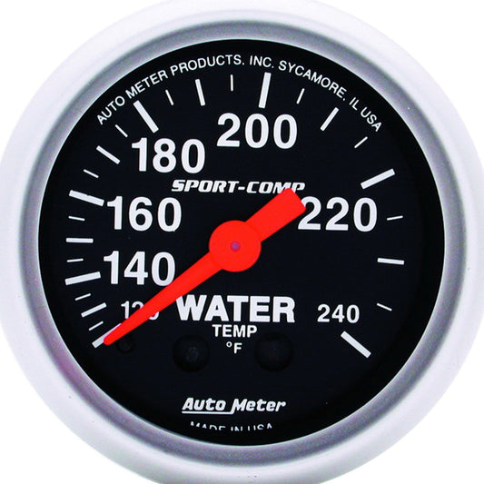 AutoMeter Sport-Comp 52.4mm 120-240 F Mech 2in Water Temp (3332)