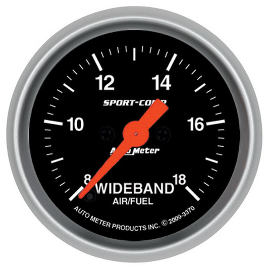 AutoMeter Sport-Comp 52mm Full Sweep Electronic Analog Wideband Air/Fuel Ratio Gauge (3370)