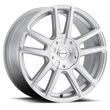Raceline 145 Encore Gloss Silver | 15x7" +40mm | 5x100/5x114.3mm Wheel