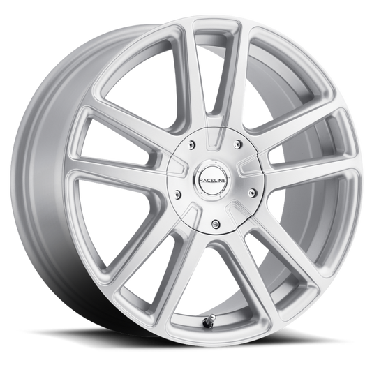 Raceline 145 Encore Gloss Silver | 15x7" +40mm | 5x100/5x114.3mm Wheel