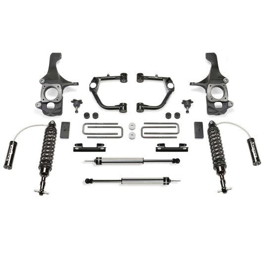 Fabtech 4" Front Upper Control Arm Kit w/ Ball Joints w/ DLSS 2.5 Coilover Resi & Rear DLSS | Toyota Tundra 2WD (07-15) (K7044DL)
