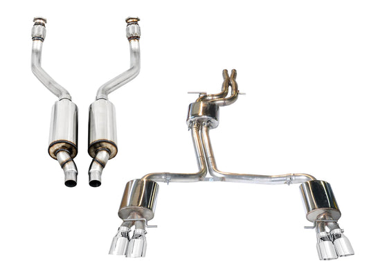 AWE Tuning Touring Edition Exhaust System for B8/8.5 S5 Cabrio (Exhaust + Non-Resonated Downpipes) - Chrome Silver Tips (3415-42034)