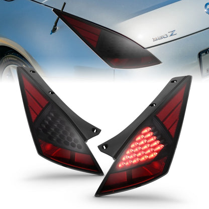 ANZO LED Smoke Taillights Pair | Nissan 350Z (03-05) (321254)