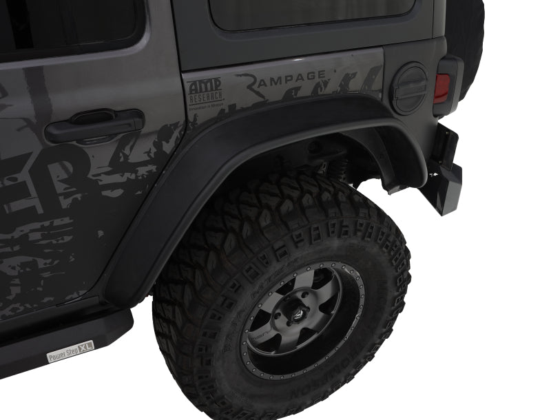 Bushwacker 10923-07 Flat Style Fender Flares Fits 18-26 Wrangler (JL)