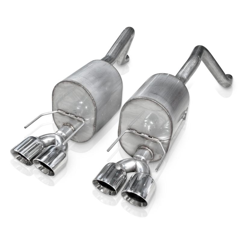 Stainless Works 2-1/2in Dual Chambered Turbo Mufflers | Corvette C6 (09-13) (C609CBQUAD)