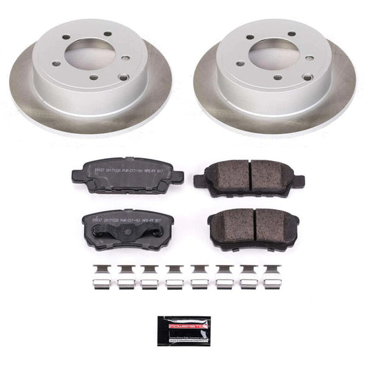 PowerStop 08-17 Mitsubishi Lancer Rear Semi-Coated Rotor Kit (SC3033)