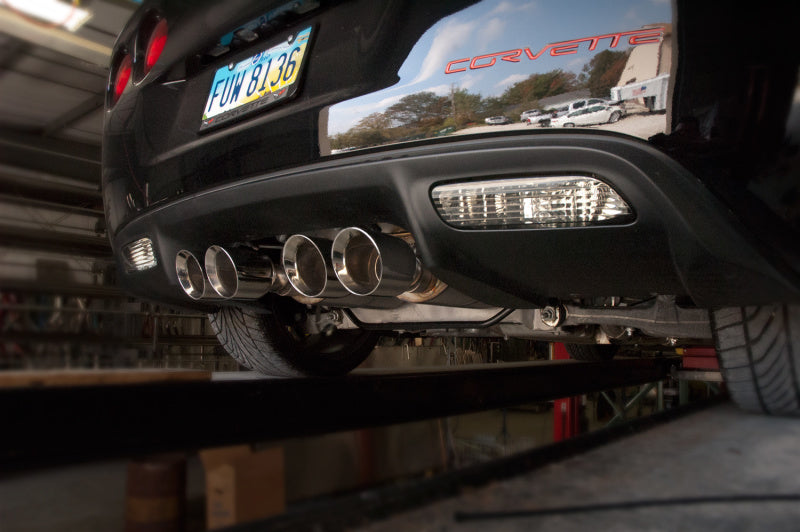 Stainless Works 2-1/2in Dual Chambered Turbo Mufflers | Corvette C6 (09-13) (C609CBQUAD)