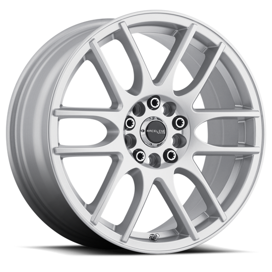 Raceline 141 Mystique Gloss Silver | 16x7" +40mm | 5x100/5x114.3mm Wheel