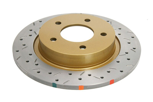 DBA 4000 Series Rear Drilled & Slotted Rotor | Mazda 3 (04-05) / MazdaSpeed3 (06+) (DBA42957XS)