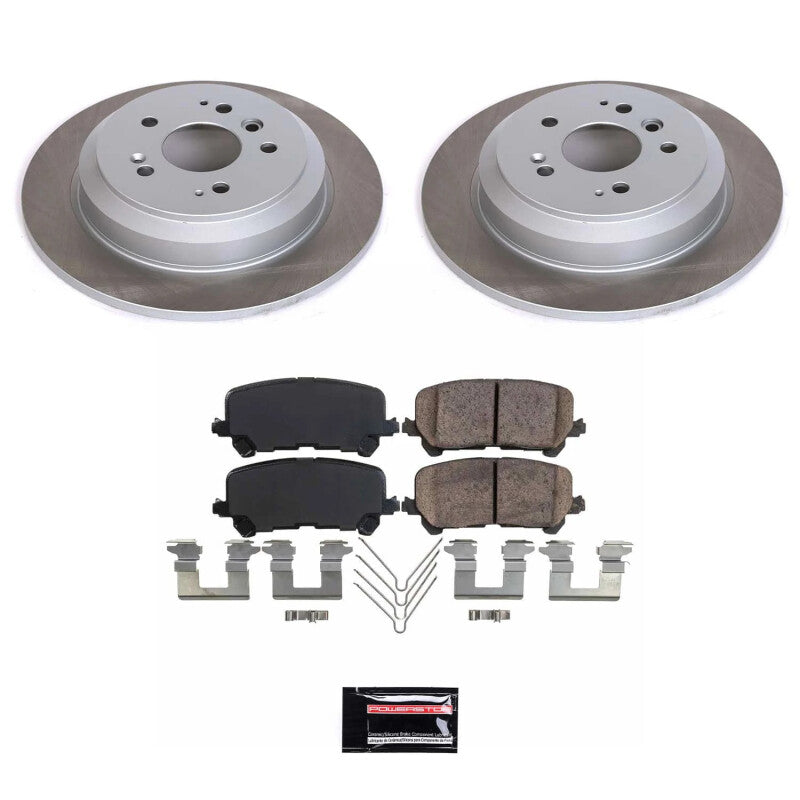 PowerStop 17-22 Honda Ridgeline Rear Semi-Coated Rotor Kit (SC7727)