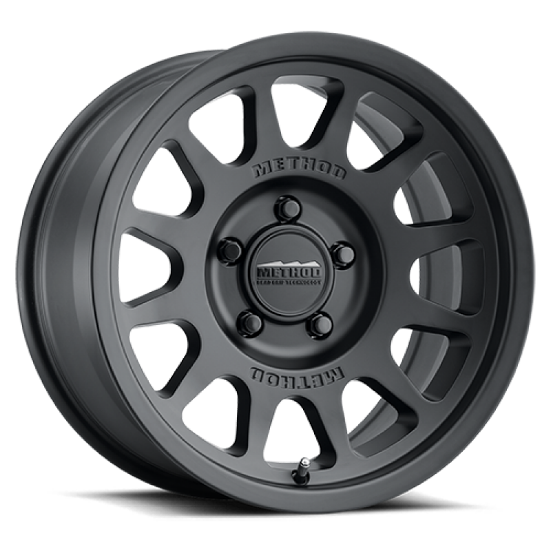 (set of 4) Method MR703 Matte Black | 16x6" +68mm | 5x130mm Wheel