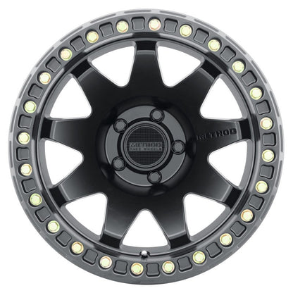 (set of 4) Method MR108 Beadlock Matte Black | 17x9" -44mm | 5x5in Wheel