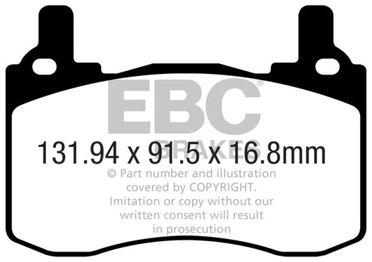 EBC Brakes DP32357C Redstuff Ceramic Low Dust Brake Pads for 18-22 G70 Stinger