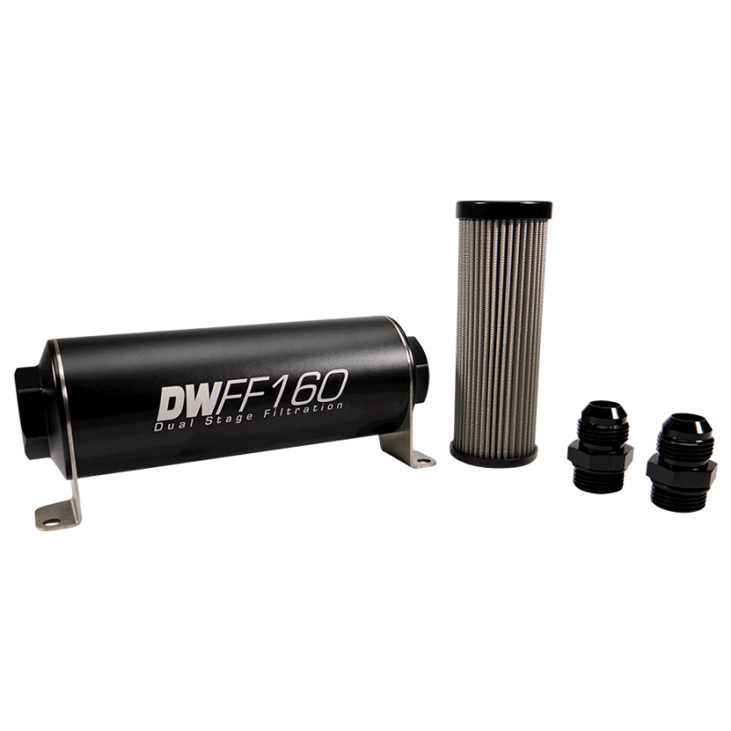 Deatschwerks Universal 100 Micron 160mm Fuel Filter Kit (8-03-160-100K-10/-38/-516/-6/-8)