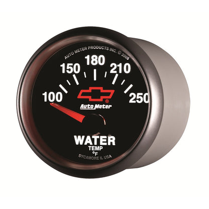 AutoMeter GM Bowtie Black 2-1/16in 100-250 F Pedestal Electronic Water Temp Gauge (3637-00406)