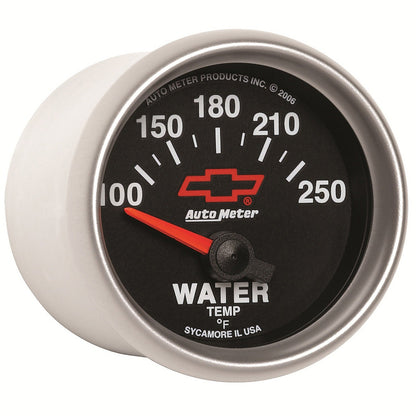 AutoMeter GM Bowtie Black 2-1/16in 100-250 F Pedestal Electronic Water Temp Gauge (3637-00406)