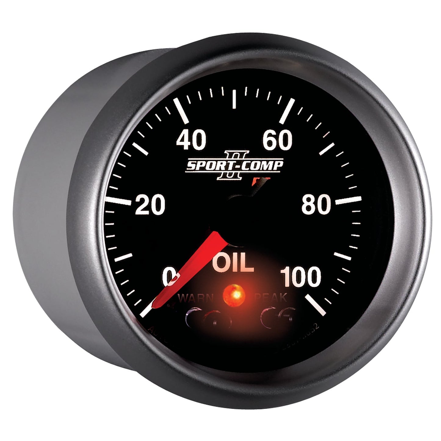 AutoMeter Sport-Comp II 52.4mm 0-100 PSI Oil Pressure Peak and Warn w/ Electronic Control Gauge (3652)